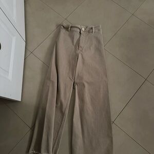 Zara Tan Straight Leg Pants